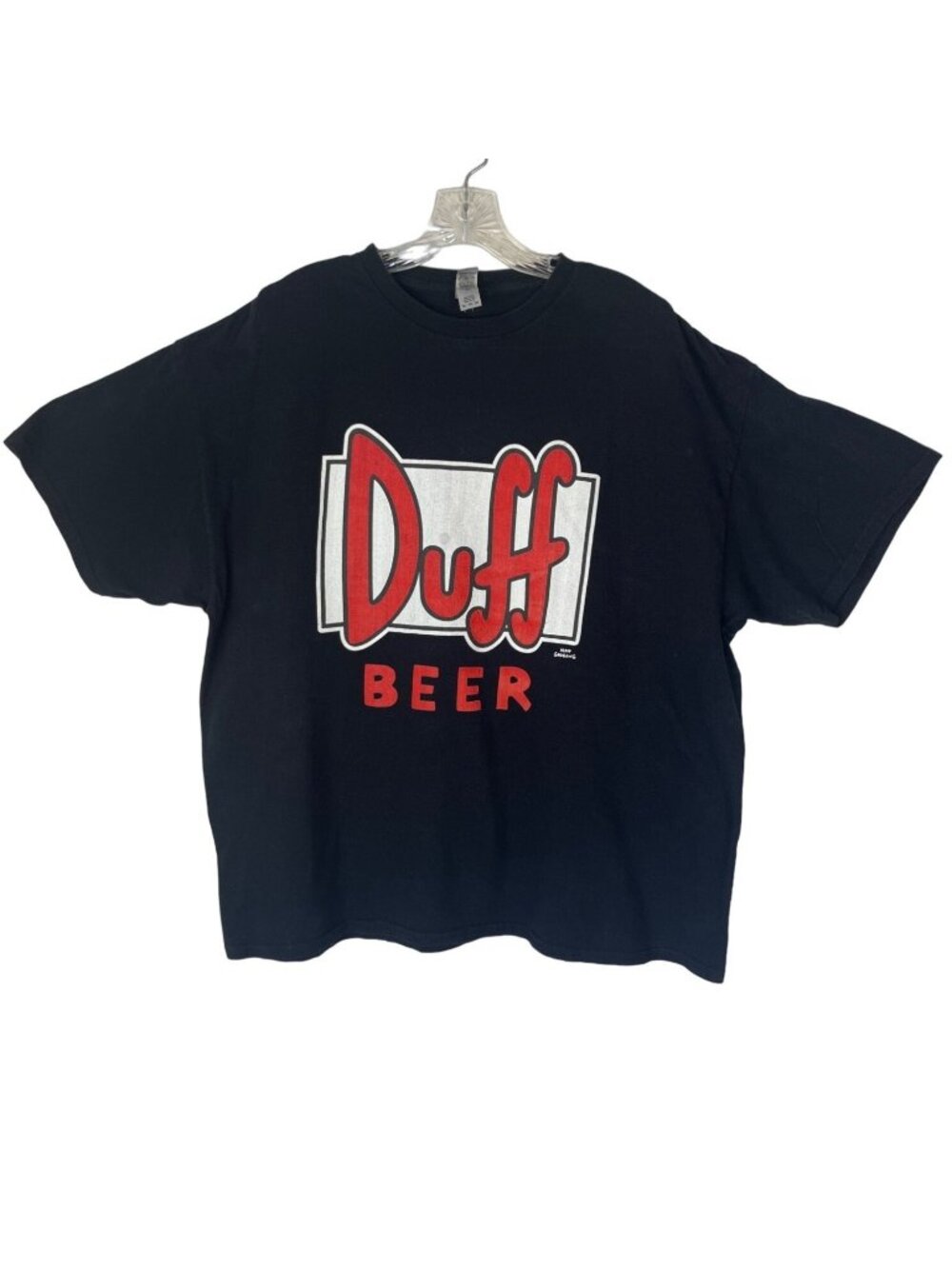 Duff Beer The Simpsons Graphic Tshirt 2XL Black Gildan Cartoon